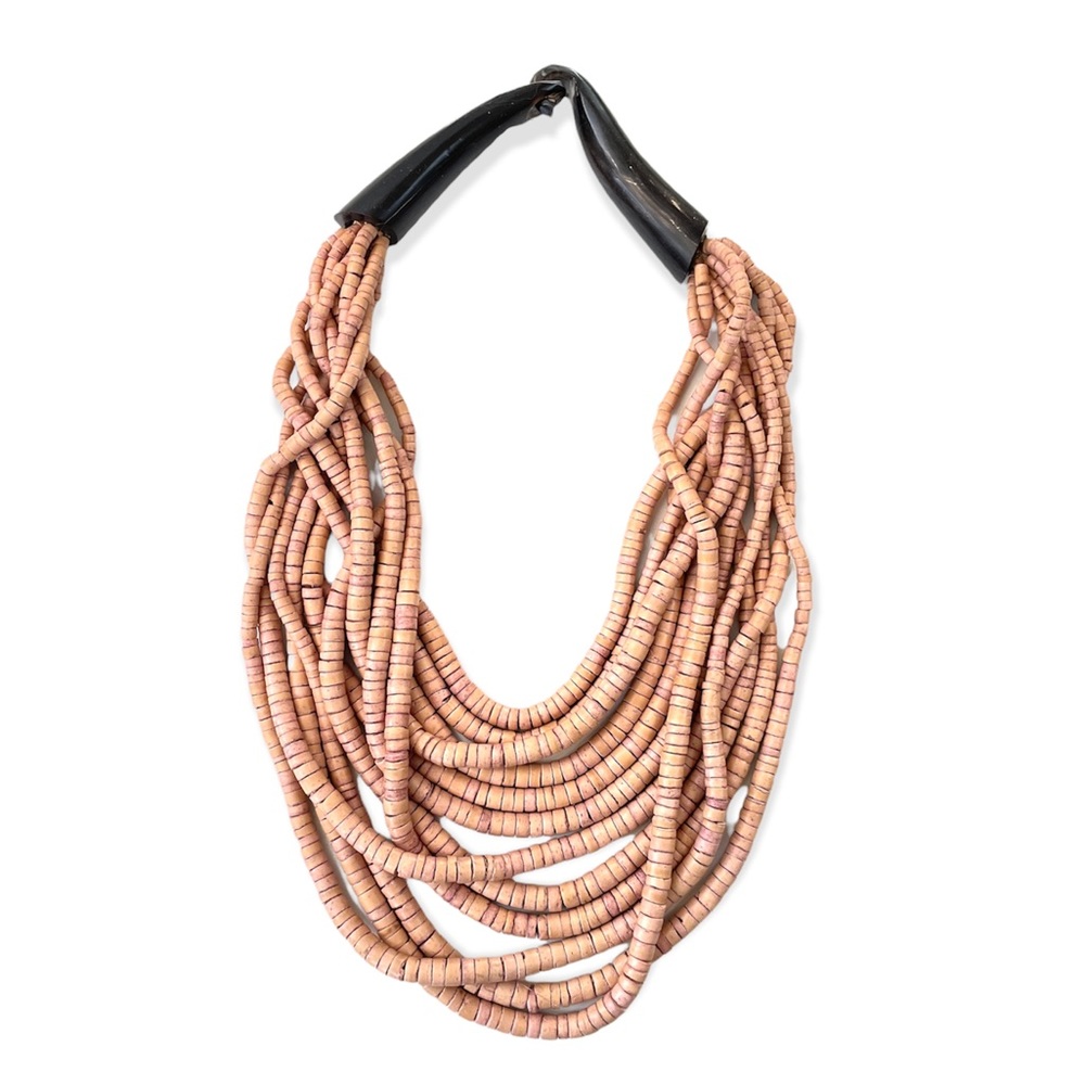 Vintage GERDA LYNGGAARD MONIES Artisan 12 Strand Layered Statement Necklace
